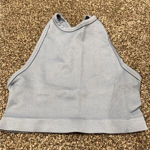 TNA: Gray/ Blue Ribbed Halter Top size small
